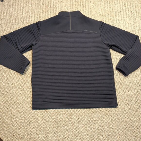 Under Armour Tips Daytona ColdGear 1/4 Zip Pullover Jacket Mens XL Black Loose - Picture 4 of 6